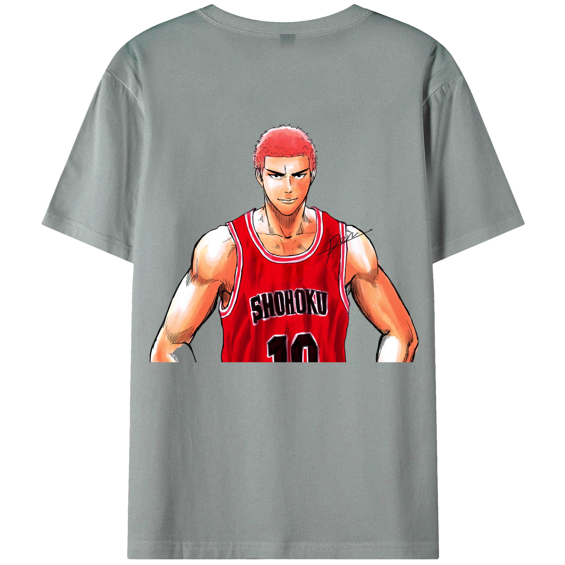 （画像用） SLAM DUNK／スラムダンク 綿100％ メンズ半袖Tシャツ（バックプリント） 通気性